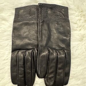 Dark Brown Hermes Leather Gloves Size 7